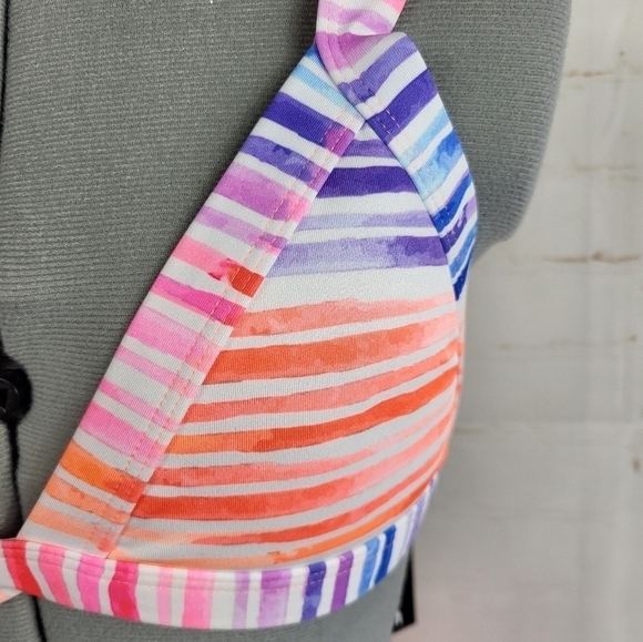 ONEONE Kameron Top & Jesse Extra Cheeky Coverage Bottom Stripe Bikini Set Medium - Picture 6 of 16